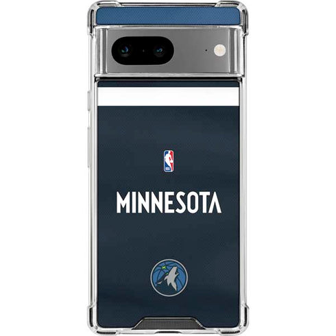 NBA Minnesota Timberwolves Jersey Google Pixel 8 Clear Case